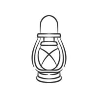 ancien lanterne ligne art vecteur illustration