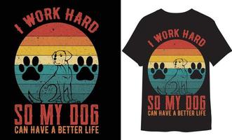 conception de t-shirt pour chien vecteur