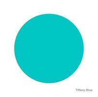 tiffany bleu Couleur vecteur isolé solide rond. tiffany bleu point.