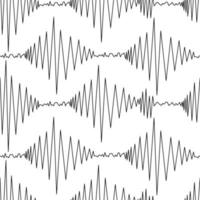 sismogramme. enregistrement tremblement de terre choc activité. sismographe données. sans couture vecteur modèle. contour sur isolé Contexte. interminable zigzag doubler. du son vague.