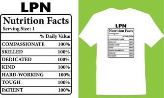 IAA nutrition les faits T-shirt vecteur