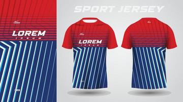 conception de maillot de sport chemise bleu rouge vecteur