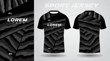 noir football Jersey ou Football Jersey modèle conception pour tenue de sport. Football T-shirt maquette vecteur