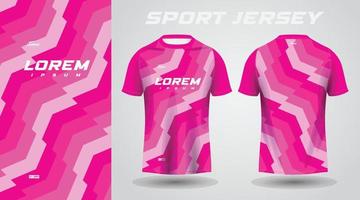 rose chemise football Football sport Jersey modèle conception maquette vecteur