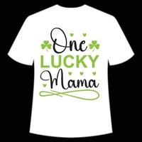 un la chance maman st. patrick's journée chemise impression modèle, chanceux charmes, irlandais, toutes les personnes a une peu la chance typographie conception vecteur