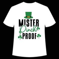 Monsieur pincer preuve st. patrick's journée chemise impression modèle, chanceux charmes, irlandais, toutes les personnes a une peu la chance typographie conception vecteur