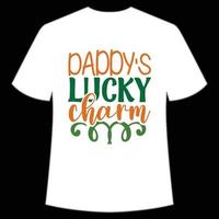 papa chanceux charme st. patrick's journée chemise impression modèle, chanceux charmes, irlandais, toutes les personnes a une peu la chance typographie conception vecteur