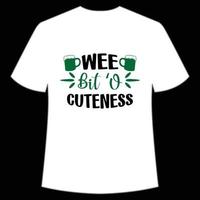 pipi bit 'o Mignonnerie st. patrick's journée chemise impression modèle, chanceux charmes, irlandais, toutes les personnes a une peu la chance typographie conception vecteur