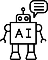 icône de vecteur de chatbot