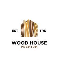 bois maison logo icône conception vecteur illustration