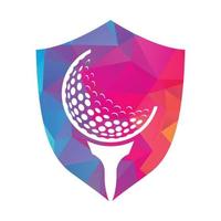 le golf logo conception modèle vecteur. le golf Balle sur tee logo conception icône. vecteur