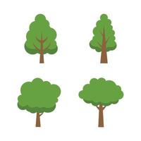 gratuit vecteur ensemble de des arbres dans plat style la nature des arbres.