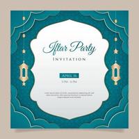 iftar fête invitation modèle conception. - vecteur. vecteur
