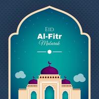 eid al-fitr salutation bannière. - vecteur. vecteur