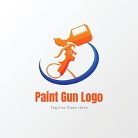 peindre pistolet logo conception modèle vecteur