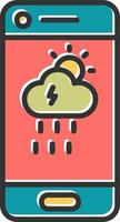 icône de vecteur d'application météo