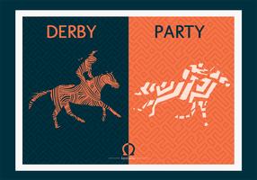 Kentucky Derby Carte postale Vector Design