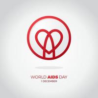 journée mondiale du sida 1 décembre vecteur