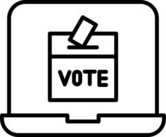 en ligne vote vecteur icône