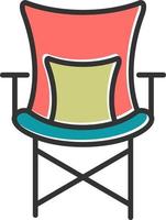 camping chaise vecteur icône