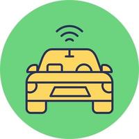 icône de vecteur de voiture autonome