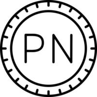 Pitcairn îles cadran code vecteur icône