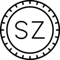 Swaziland cadran code vecteur icône
