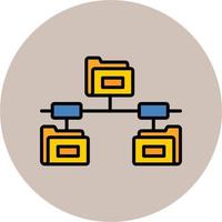 dossier réseau vecteur icône