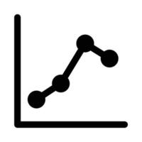 ligne et point graphique Icônes pour visualisation Les données dans graphique forme vecteur