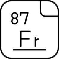 francium vecteur icône