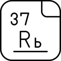 rubidium vecteur icône