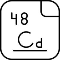 cadmium vecteur icône