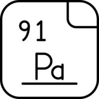 protactinium vecteur icône