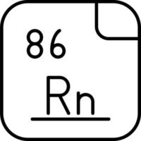 radon vecteur icône