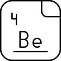 béryllium vecteur icône