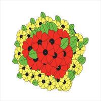 abstrait fleur coloration page.fleur coloration page vecteur