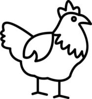 poule vecteur icône