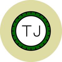 le tadjikistan cadran code vecteur icône