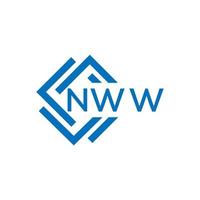 nww lettre logo conception sur blanc Contexte. nww Créatif cercle lettre logo concept. nww lettre conception. vecteur