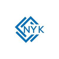 nyk lettre logo conception sur blanc Contexte. nyk Créatif cercle lettre logo concept. nyk lettre conception. vecteur