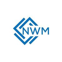 nwm lettre logo conception sur blanc Contexte. nwm Créatif cercle lettre logo concept. nwm lettre conception. vecteur