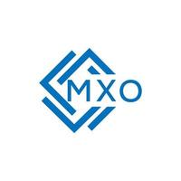 mxo lettre logo conception sur blanc Contexte. mxo Créatif cercle lettre logo concept. mxo lettre conception. vecteur