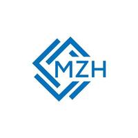 mzh lettre logo conception sur blanc Contexte. mzh Créatif cercle lettre logo concept. mzh lettre conception. vecteur