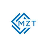 mzt lettre logo conception sur blanc Contexte. mzt Créatif cercle lettre logo concept. mzt lettre conception. vecteur