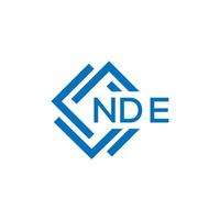 nde lettre logo conception sur blanc Contexte. nde Créatif cercle lettre logo concept. nde lettre conception. vecteur