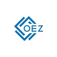 oz lettre logo conception sur blanc Contexte. oz Créatif cercle lettre logo concept. oz lettre conception. vecteur