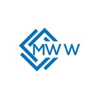 mww lettre logo conception sur blanc Contexte. mww Créatif cercle lettre logo concept. mww lettre conception. vecteur