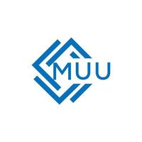 muu lettre logo conception sur blanc Contexte. muu Créatif cercle lettre logo concept. muu lettre conception. vecteur