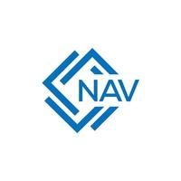 nav lettre logo conception sur blanc Contexte. nav Créatif cercle lettre logo concept. nav lettre conception. vecteur