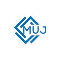 muj lettre logo conception sur blanc Contexte. muj Créatif cercle lettre logo concept. muj lettre conception. vecteur